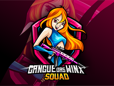 Gangue das Winx Squad artwork design esportlogo gaming logo illustration logo pubg soldier sport vector