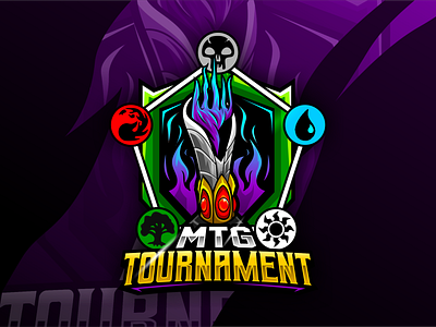 Magic Gathering trading card tournament artwork branding design esportlogo gaming logo illustration logo magic sport tournament vector