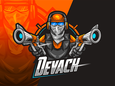 Devack shooter artwork branding design esportlogo gaming logo illustration logo sport vector