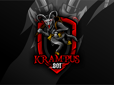 Krampus logo artwork demon devils esportlogo gaming logo illustration logo vector warriors