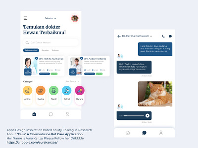 Felis Pet Telemedicine android apps design inspiration mobile ui userinterface ux visual exploration