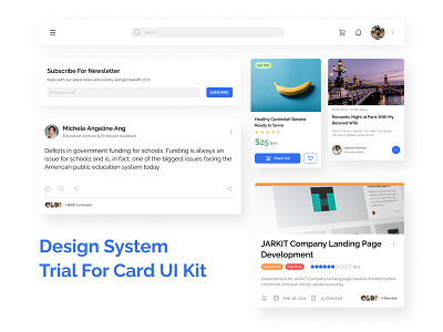 Design System Trial For Card UI Kit card cards ui design design system inspiration ui ui kit visual exploration