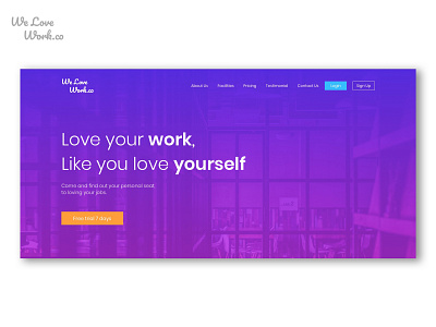 Co.Working Space Landingpage cowirkingspace gradient landing page portfolion ui user interface design web web design working space