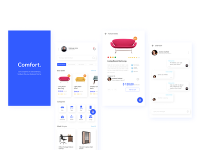 Comfort | Funiture Marketplace design funiture ui user experience userinterface visual visual exploration