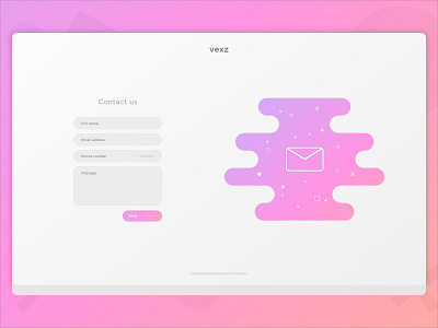 UI Contact Page adobe beautiful clean colour contact design experience illustrator minimal orange page photoshop pink purple theme ui web white xd yellow