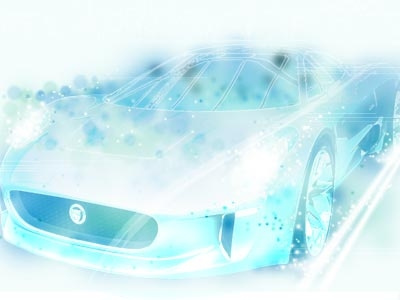 The Car of Tomorrow blue car light