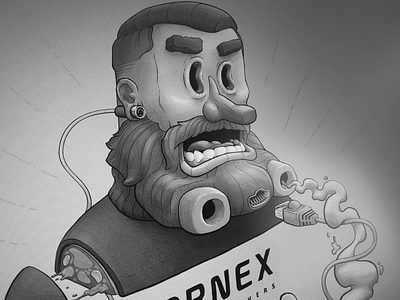 Character Сoder | FORNEX character developer digital art illustration logo mascotte old school tshirt