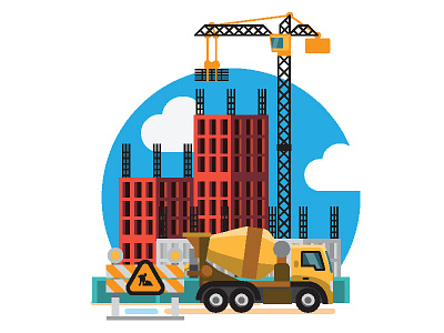 Building under Construction site background concept building concept construction