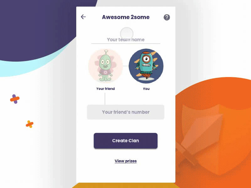 Join your friend | Create Your Team / Clan Interaction android app design apple clan clean design dribbble shot interaction interaction design mobile app design ui design ux design