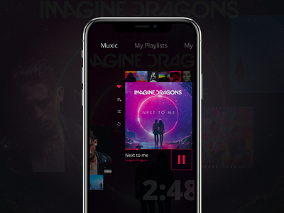 Music Player Metro UI app design dribbble shot iphone x music musicplayer ui ui design