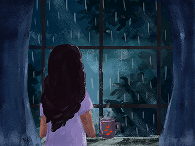 lonely rain by Tahorin Binta Jaman on Dribbble