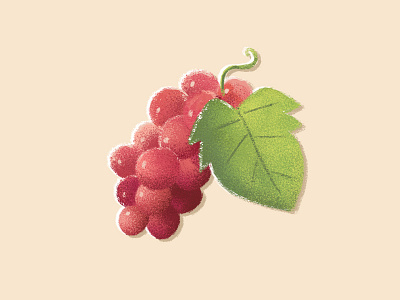 Grapes 2d flat fruit grapes illustration love