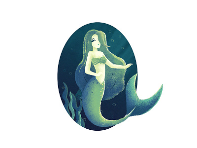 Mermaid flat happy illustration love mermaid