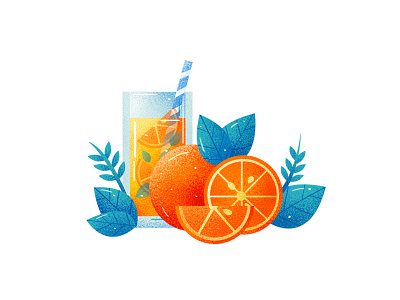 Orange Orange color flat illustration juice orange