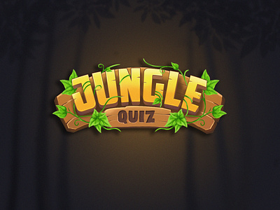 Jungle Quiz drawing game illustration ui