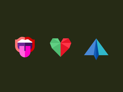 Action Bar Icons comments fav heart mouth paper plane share