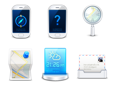 navigation icons gps icon mailbox mobile search time