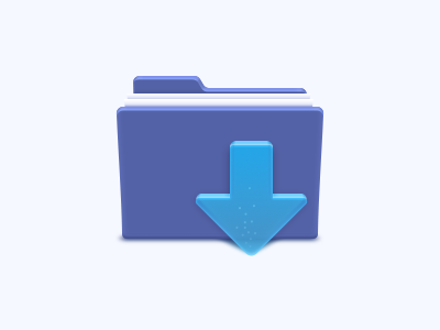 Download Folder arrow download folder icon purple
