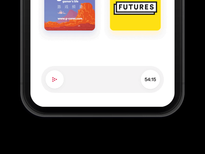 Play/Pause anyway.fm interface interface animation ios mobile player podcast ui