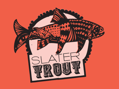 Slater Trout Logo archive fish hawaii stamp tribal trout