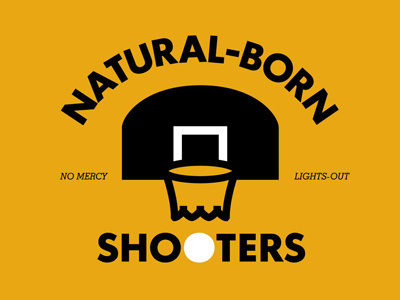 Natural Born Shooters T-graphic basketball born lights out natural no mercy shooters