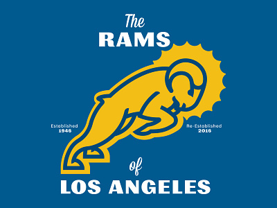 LA Rams Established animal icon la logo nfl ram rams