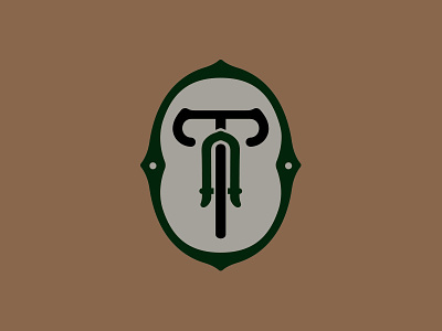 Almost There Monogram badge bicycle bike headbadge icon logo monogram