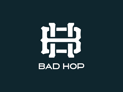 Bad Hop Identity bad baseball hop icon logo monogram