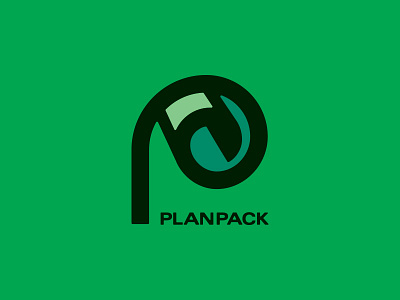 Planpack Logo branding icon logo p packaging paper