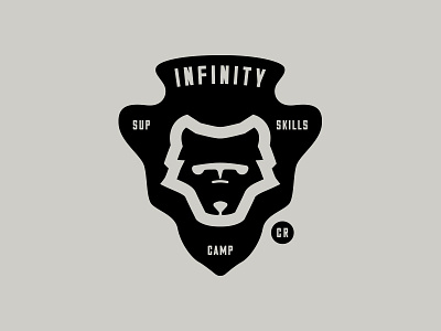 Infinity SUP Camp arrowhead icon logo surf wolf