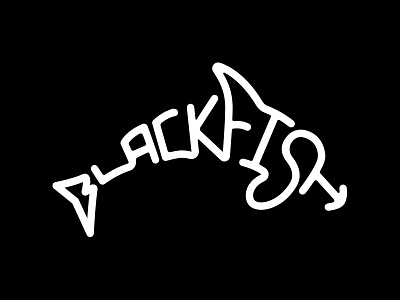 Blackfish Board Logo fish logo sup surf type whale