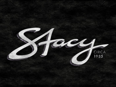 STACY Script handlettering logo script signature