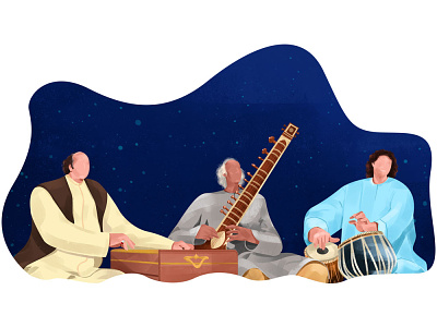 Legends artist character hindustani illustration india indian music music concert song