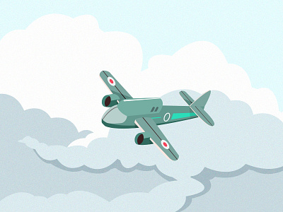 Airplane airplane cloud design fly green illustration object sky