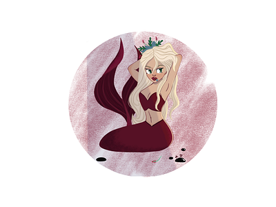 Second mermaid blond design fashion girl girl illustration hand drawn illustration ipad ipad pro procreate