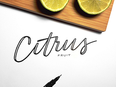 Citrus Fruit lettering typography