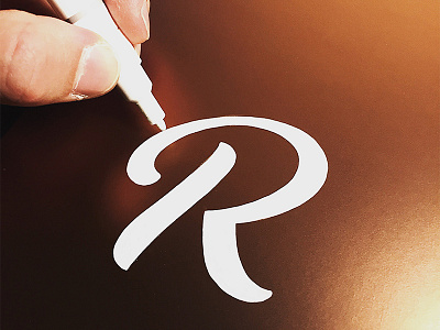 R... copper lettering typography