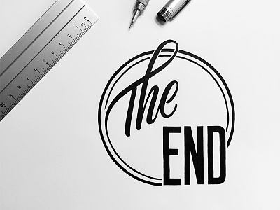 The End lettering logo typography
