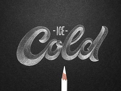 Ice Cold lettering logo typography