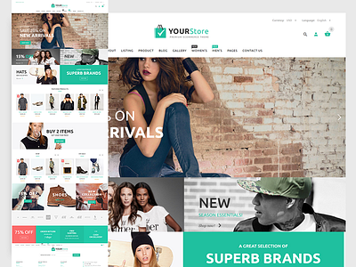 YourStore - Woocommerce theme apparel boutique fashion menu multi parallax purpose store templates themes woocommerce