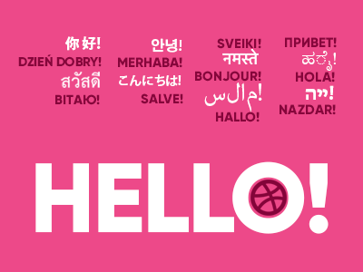 Hello Dribbble! branding hello logo design poster