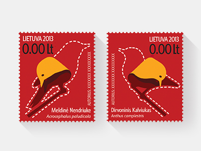 Bird extinction post stamp