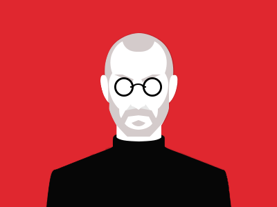 Steve Jobs portrait apple glasses graphic human illustration imac iphone ipod macbook man