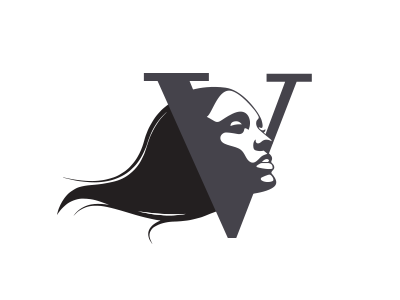 V logo branding face logo monogram portrait sex sign vagina vector woman