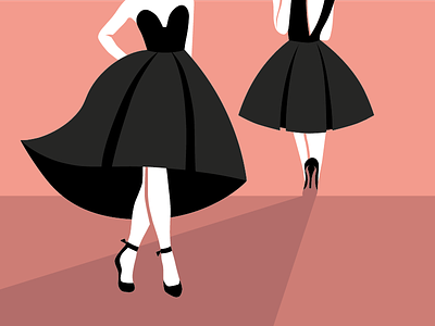 Legs! adobe illustrator adobe photoshop dress fashion illustration flat high heel pink women