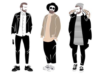 Men's Outfits adidas beard dr martens fashion illustration hipsters jacket jeans mens outfits sunglasses vans vector