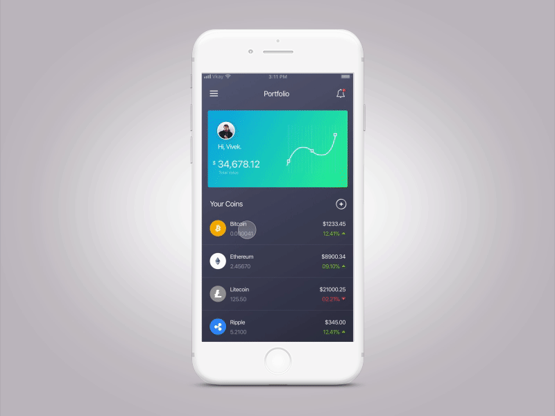 Crypto Mock Part 02 cards crypto crypto currency interaction ixd mock mock ui ramotion sketch app sources ui ui animation