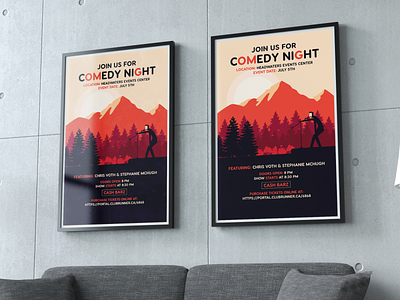 Comedy Night poster art colorful comedy design dribbble illustration minimal poster poster art poster design posters vector