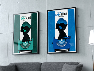 Swim Alone - Movie Poster art design dribbble illustration minimalist poster movie art movie poster movie posters poster poster a day poster art poster design poster designs poster of the day posters vector