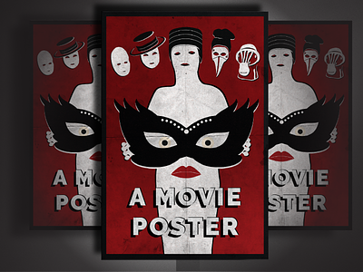 A Movie Poster banner clean colorful design graphics design horror movie minimal poster poster design